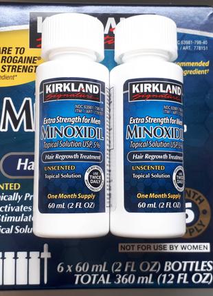 Киркланд 5% миноксидил kirkland minoxidil 5% -2флакона
