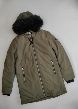 Куртка теплая зимняя с капюшоном jennyfer xs 34