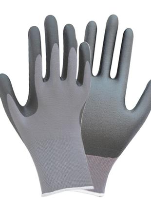 Перчатки трикотажные с частичным нитриловым покрытием р8 (серы...