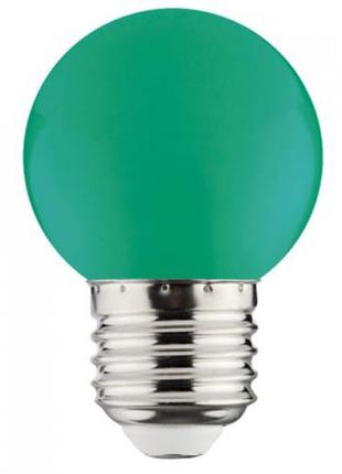 Светодиодная лампочка зеленая (1W, цоколь E27) RAINBOW