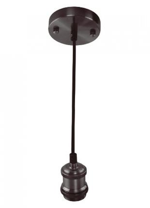 Светильник подвесной потолочный (цоколь Е27, металл, черный) л...