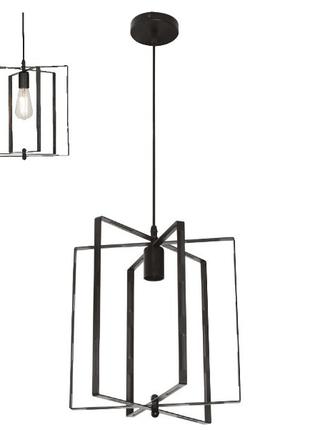 Светильник подвесной в стиле лофт (цоколь Е27, металл, черный)...
