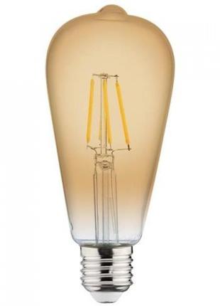 Лампа едісона філаментна (6W, цоколь Е27, 2200К) вінтажна ретр...