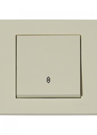 Выключатель проходной 1-клавишный кремовый GRANO