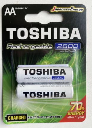 Аккумуляторы TOSHIBA HR6/AA 1.2V 2600mAh NI-MH (TNH-6GAE BP-2C)