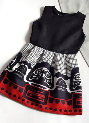 Коротке плаття чорне без рукавів з пишною спідницею арт 344
