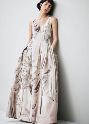 Платье из смеси льна и шелка от h&m conscious exclusive