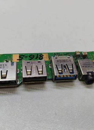 816-5 Плата модуль USB, eSATA, AUDIO TOSHIBA TECRA R950-18F P/N: