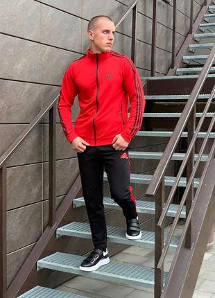 Мужской спортивный костюм adidas, турция, красный