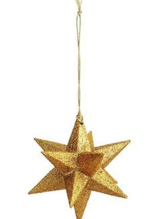 Новогоднее украшение h&m home из картона в форме звезды с блес...