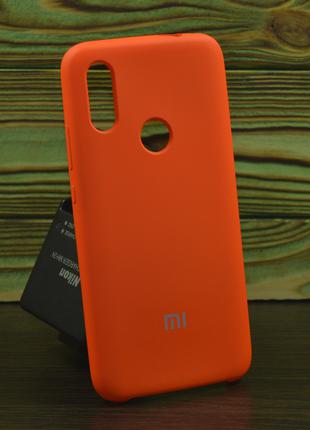 Защитный чехол на Xiaomi Redmi 7 Silicone Case оранжевый