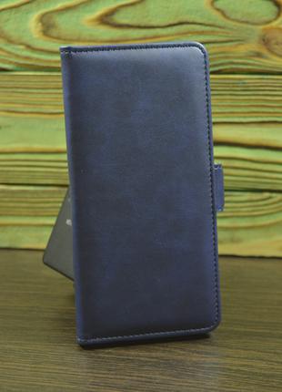 Защитный чехол для Xiaomi Redmi Note 8 книжка темно-синяя
