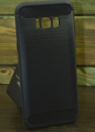 Защитный чехол на Samsung S8 Plus карбон черный