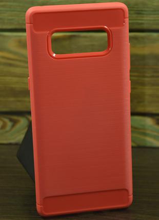 Защитный чехол на Samsung Note 8 карбон красный