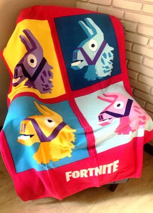 Флисовый плед fortnite лама - оригинал фортнайт - подарок для ...