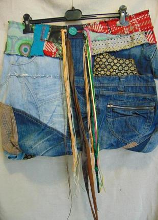 Джинсовая юбка на подкладке "пэчворк", desigual