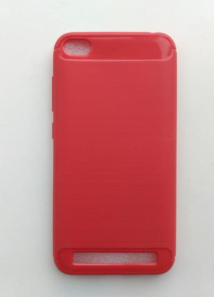 Силиконовый чехол Carbon Xiaomi Redmi 5a Красный 1228P