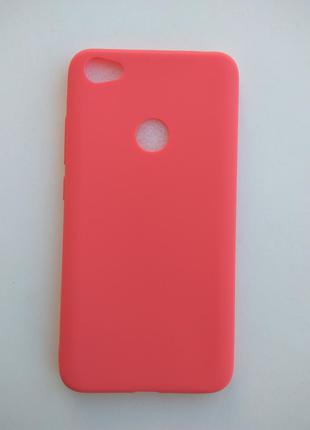 Силиконовый чехол Xiaomi Redmi Note 5a Pro матовый Красный 1221P