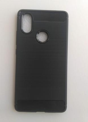 Силиконовый чехол Carbon Xiaomi MI 8 SE Черный