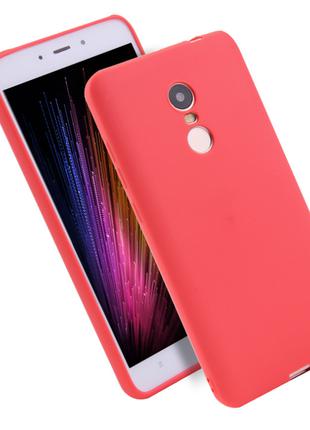 Силиконовый чехол Xiaomi Redmi Note 7 матовый Красный 1978P