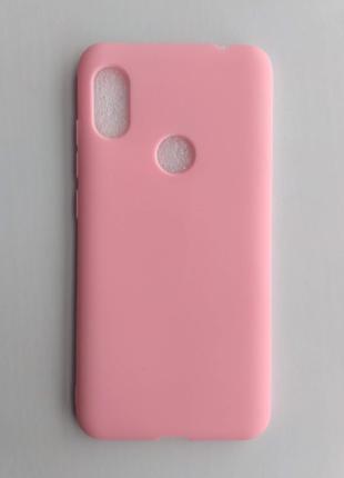 Силиконовый чехол Xiaomi Redmi Note 6 Pro матовый Розовый 1816P