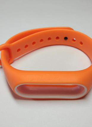 Ремешок Xiaomi Mi Band 2 с рамкой силиконовый браслет Оранжевы...