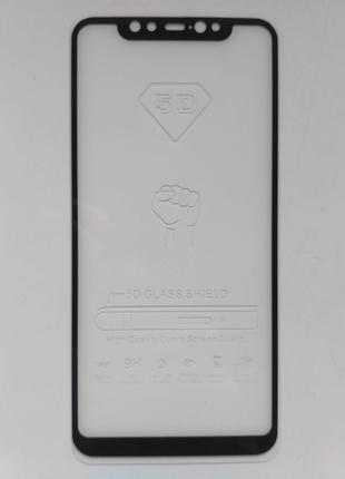 Стекло Full Glue для Xiaomi Mi 8 с рамкой Черный 1971P