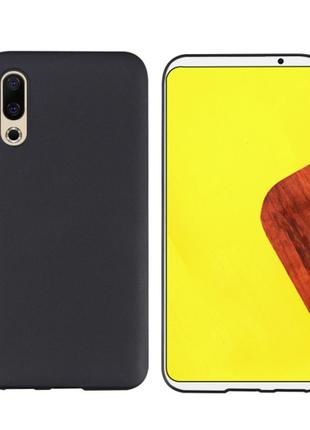 Силиконовый чехол Meizu 16T матовый Черный