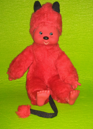 Винтажная мончичи красный дьявол monchhichi sekiguchi 1974