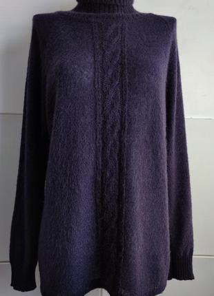 Теплий вовняний светр walbusch фіолетового кольору