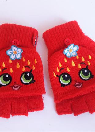 Перчатки на девочку 6-9лет рукавицы варежки