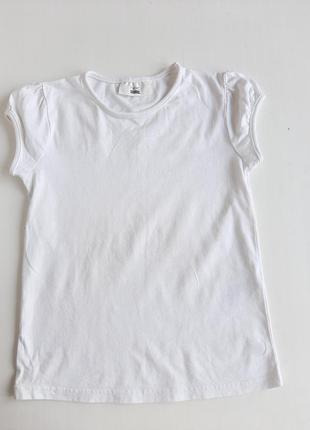 Белая футболка next на девочку 7-9лет