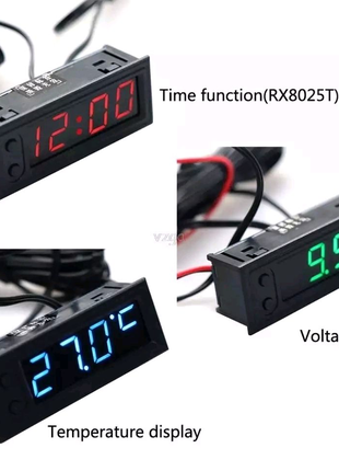 Универсальный термометр  с часами и выносным датчиком