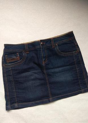 Короткая джинсовая юбка,котоновая юбочка