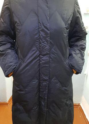Черный пуховик пальто женский