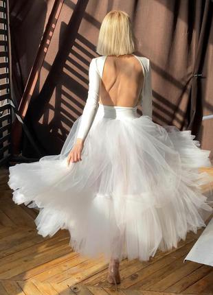Свадебная воздушная юбка шопенка