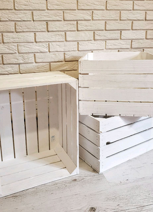 Ящики дерев'яні білі