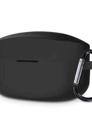 Силиконовый чехол для Sony WF-1000XM4 | чехол + карабин | черный