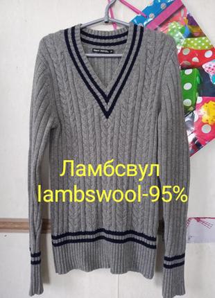 Натуральный свитер пуловер из шерсти ламбсвул lambswool p.s fi...