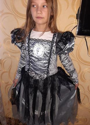 Платье на хеллоуин мертвая невеста 7-10 лет