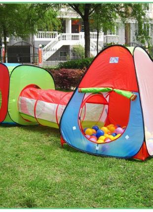 Детская игровая палатка 2 в 1 с переходом 2958