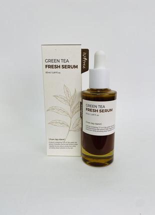 Сыворотка на основе зеленого чая isntree green tea fresh serum...