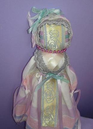 Кукла мотанка в бохо стиле -сувенир подарок оберег хендмейд