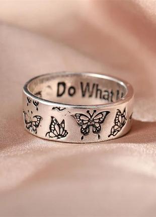 Кольцо бабочки посеребрянное колечко с бабочками