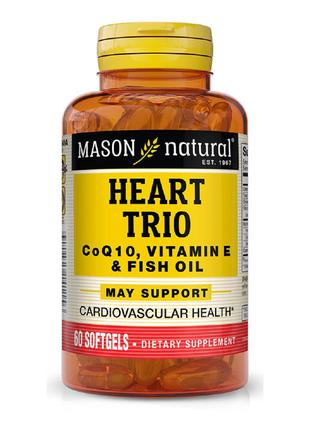 Здоровье Сердца и Сосудов, Heart Trio CoQ10, Vitamin E & Fish ...
