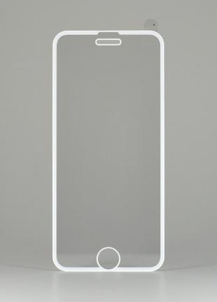 Защитное стекло на Iphone 6 белое клеевой слой по всей поверхн...