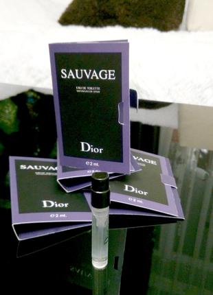 Christian Dior Sauvage Пробник Original mini vial spray 2 мл книж