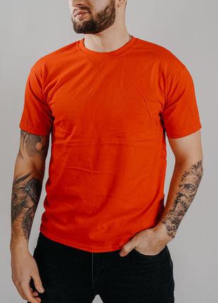 Мужская футболка однотонная красная базовая