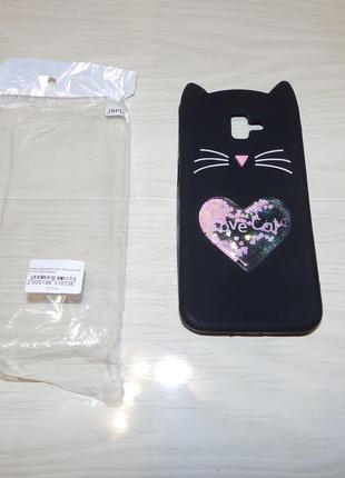 Силиконовый чехол love cat 3d samsung j6 plus 2018