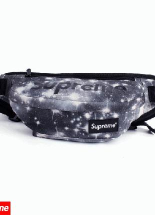 Поясная сумка Supreme (космос черный) сумка на пояс